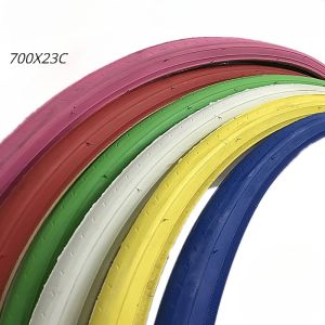 Colorful 700x23C For Road Bike Fixie Bike Bicycle Tires Track Bike Tire Wire Tire For Fixed Gear Bike Pink Color
