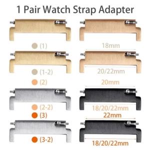Quick Release Pins Watch Strap Adapter Watch Band Connectors Metal Watch Adapter 18mm To 20/22mm20mm To 18/20/22mm22mm To 22mm