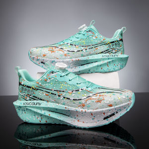 Breathable Dual Mesh Rotation Buckle Running Shoes for Boys