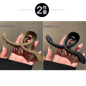 Elegant Large Size Shark Hair Clip Womens Fashion Hair Accessories Back of Head Hair Grips Korean Style Organic Glass Clamps