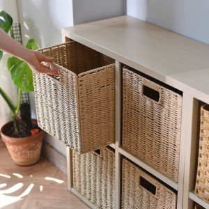 YDD Steel Woven Basket Storage Box Organizer for Toys And Snacks Metal Grid Cabinet Accessories Basket Storage Solution