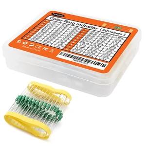 200PCS/set Inductor Assortment Kit 1UH-4.7MH 20values DIP Inductance Color Ring Inductor Assorted Kit