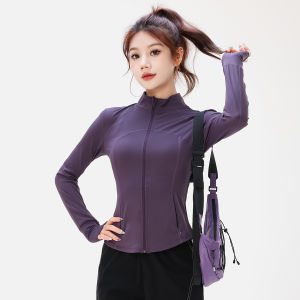 Womens Yoga Jacket Professional Training Breathable Sweat Absorbent Badminton Sportswear Autumn Winter Running Exercise Clothes