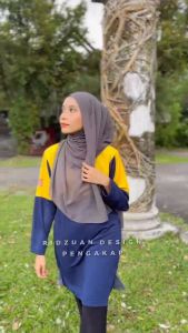 [READY STOCK]  TSHIRT MUSLIMAH PENGAKAP MENENGAH TING 4-5 ( MAROON ) KAIN JERSEY
