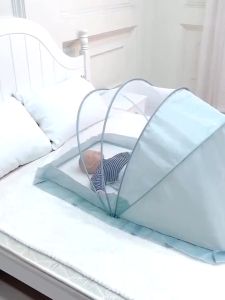 [Ready Stock] Kelambu Bayi Newborn Baby Mosquito Net Cover Foldable Bed Net  Mesh Cot Crib Baby Kelambu Nyamuk