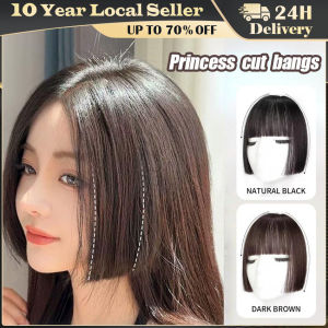 1Pc Cute Synthesis Princess Cut Bangs Hair Extension Synthetic Wig Natural High Temperature Synthetic Fake Bangs Hair Piece Clip