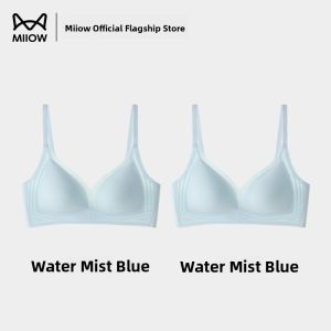 MiiOW | Ultra-Thin Ice-Silk Cool Feeling Womens Underwear Breathable Hole Cup Seamless Comfortable Bra Young Female Summer V-Back Design