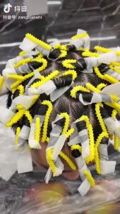 10pcs/pack Salon Hairdressing Professional Fireworks Perm Curling Bar Twisting Morgan Bar百变树根烫发夹杠子理发店专用定型新款烟花烫海参烫锡纸摩根烫