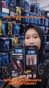 EXCELLENCE Kabel Data Peony 2.4A For Micro/Type-C/Lightning Fast Charging Original High Quality