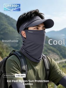 WANBAOLV | Sun Protection Ice Silk Mens Hat Integrated Sunshade