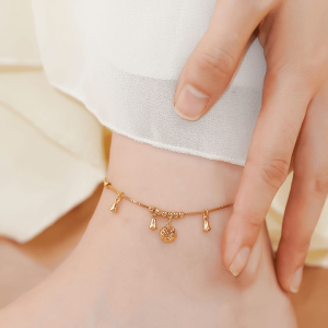 Natural Turquoise Bell Charm Womens Ankle Bracelet 2025 New Vintage Design Lucky Charm Red Rope Fortune Pendant Ankle Chain