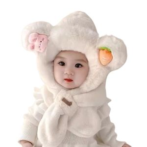 Mũ Trùm Đầu Dày Dặn Có Khăn Quàng Cổ Cho Trẻ Em Mũ Trùm Đầu Ấm Áp Cho Bé Gái Mũ Trùm Đầu Bảo Vệ Tai Mùa Đông Cho Bé Trai Và Bé Gái