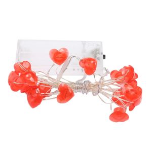 20/ 30 LED Red Heart Shaped String Lights Valentines Day Heart String Lights Christmas Mothers Day Romantic Heart Fairy Lights