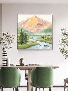 Modern Minimalist Large Format Oil Painting on Canvas Square Living Room Decorative Artwork Entrance Hallway Restaurant Wall Art