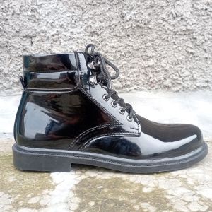 Sepatu pdh pria dinas polri security model tali resleting