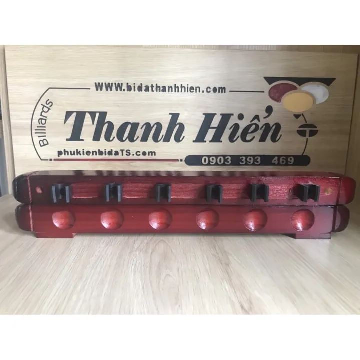 [HCM]GIÁ CƠ BIDA TREO TƯỜNG 6 CÂY BẰNG GỖ