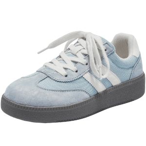Agsdon | Summer Thick Sole Blue and White Sneakers