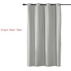 1Pcs   Winter Cotton Curtains Windproof Insulated Thermal Drapes Ring Top Wireless Design Suitable for Living Room & Bedroom