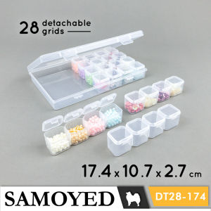Tempat / Kotak Plastik PP Penyimpanan Serba Guna 28 Kotak / Sekat / Detachable Boxes / Grids / Plastic Storage / Organizer Box Samoyed BX-DT28-174 (Aksesoris / Pernak-Pernik / Kosmetik / Perhiasan / Alat Tulis / Perlengkapan / Peralatan Seni / Jahit)