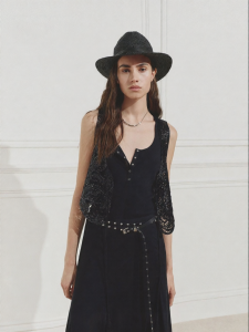 MO&Co. | Paisley Lace Knit Vest