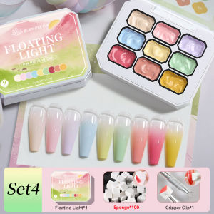 BORN PRETTY | BORN PRETTY 9 Colors Gradient Nail Painting Gel Bright Color Manicure Polish Nail Art Decoration DIY Nail Design Salon Nails