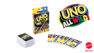UNO All Wild Mattel Card Game with 112 Cards Gift for Kid Family & Adult Game Night for Players 7 Years & Older HHL33