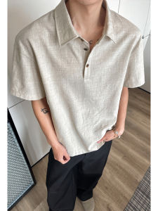 ZHUOCAN | Lazy and Relaxed Linen Polo Shirt for Summer