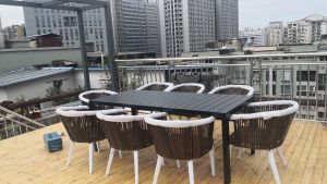 TENGFUZI | Outdoor Wicker Table and Chairs Set