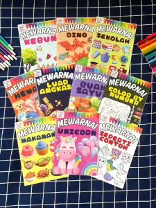 Buku Mewarnai Anak 2 3 4 5 6 Tahun Paud TK Kertas Mewarnai Anak Perempuan Laki Laki Coloring Book For Kids