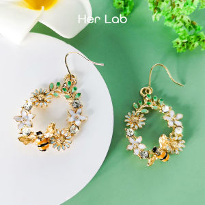 Her Lab Jewelry | Hypoallergenic Earrings Jewelry Gifts Limited Time Gift Box Jewelry Fashion Womens Earrings Real Gold Loose Collateral Korean Diamond Jewelry Multi-layer Korean style,925 silver Instagram Individual Multicolor