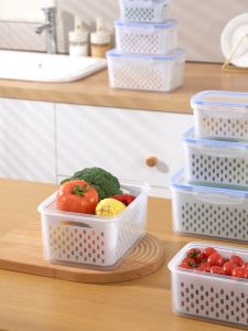 OFM-C1187 Keranjang Buah Sayur 3IN1 Tempat Penyimpanan Makanan / Keranjang Saringan Dapur isi 3pcs