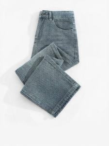 Warrior | Quần Jeans Xòe Thermal Mẫu Mới Mùa Xuân/Thu Phong Cách Mỹ Có Họa Tiết Sao