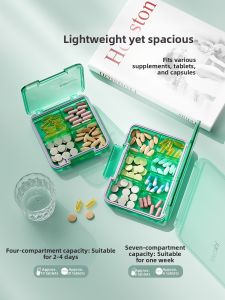XIALANHUAXI | Portable Weekly Pill Organizer Large Capacity Sealed