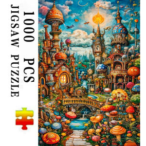 Jigsaw Puzzle 500/1000/1200/2000PCS Fairy Tale Castle Fantasy World Art Brain Teaser Puzzle Calming Hobby Gift