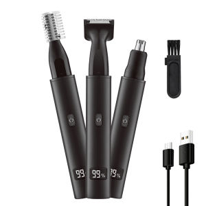 Máy Cắt Tóc Mũi Tai Điện Cho Nam Không Đau Có Thể Sạc Lại 3 Trong 1 Râu Lông Mày Máy Cắt Tóc Mũi Combo Máy Cạo Râu