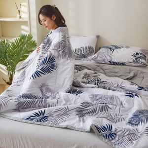 Hàn Quốc-phong Cách in có thể giặt Chăn mùa hè mềm mại thoáng khí máy điều hòa Nữ Hoàng King size comforters
