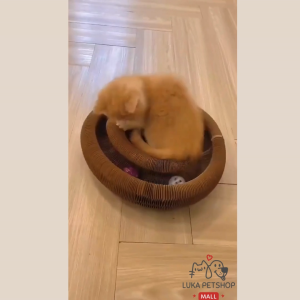 Luka😊พร้อมส่ง💯 ของเล่นแมว บอลแมว ที่ลับเล็บแมว รางบอลแมว บ้านลับเล็บแมว ไม่มีเสียงรบกวน กระดาษลูกฟูกอย่างดี