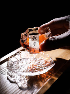 Mystic Glass Tea Cup Japanese Style Matte Finish Gongfu Tea Drinking Cup Single Miniature Ceremonial Tea Set for Business Use