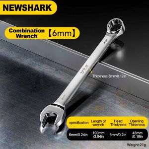 6-14mm Wrench Ratchet Wrench Torque Universal Wrench Automotive Maintenance Tools Fixed Spanners Ratchet Wrench Hand Tool