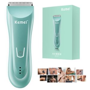 Kemei | Washable Groin & Body Trimmer For Men & Women Electric Face Beard Hair Trimmer Rechargeable Pubic Ball Shaver & Body Groomer