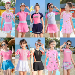 Kids Swimsuit Girl Baby and Infant Kid Cartoon Swimsuit Student Childrens Dress Swimsuit South Korea