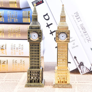 World Renowned Landmark Building Big Ben Model with A Clock Ferris Wheel Home Office Display Window Desktop Decoration Souvenir