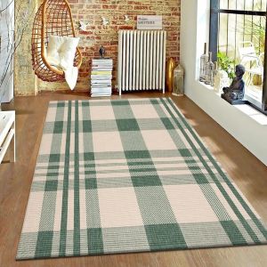 VIKAMA Retro Sọc Phòng Khách Thảm Dễ Dàng Làm Sạch Phòng Ngủ Đầu Giường Tủ Quần Áo Nhà Bếp Sàn Trang Trí Nhà Thảm Polyester