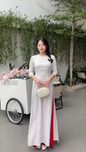 Áo dài trắng nàng thơ - AD011 - Khánh Linh Style -Lady fashion -