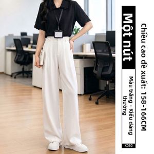 XIANYIJIAO | Quần Tây Mỏng Màu Xám cho Mùa Hè Văn Phòng