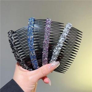Korea Shinny Rhinestone Hair Comb Bangs Broken Hair Tidy Artifact Combs Hair Clip New Fluffy Hairpins