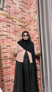 Cardigan Oversize Jumbo Rib Wanita Lengan Panjang