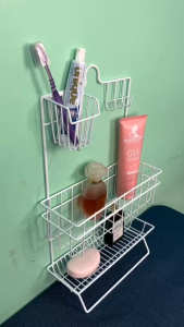 SHOWER CADDY | BATHROOM RACKS | KITCHEN AND HOME ORGANIZER BASKET SPACE SAVER METAL DURABLE