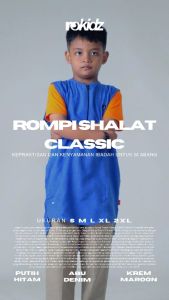ROKIDZ CLASSIC ANAK Rompi Sholat Shalat Solat Anak Classic by ROSAL - MOHON KONFIRMASI STOK TERLEBIH DAHULU - COD dan Pengiriman Cepat - The Dzikri Store (EXPORT)