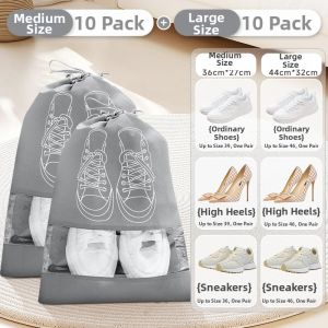 MANJIELI | Travel Shoe Storage Bag Dust-Proof Moisture-Proof Mildew-Proof